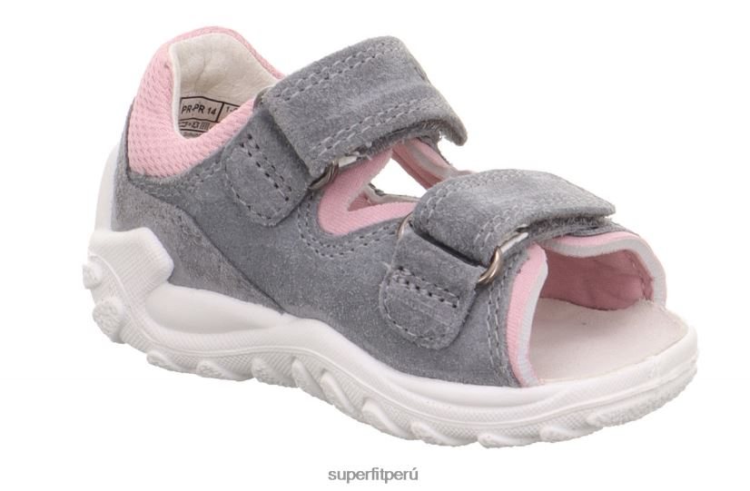 educación física Superfit bebés flow - sandalia con cierre de velcro gris claro/rosa V06L24174 sandalias