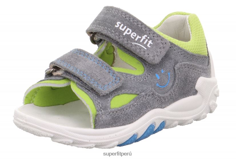 educación física Superfit bebés flow - sandalia con cierre de velcro gris claro/verde claro V06L24188 sandalias