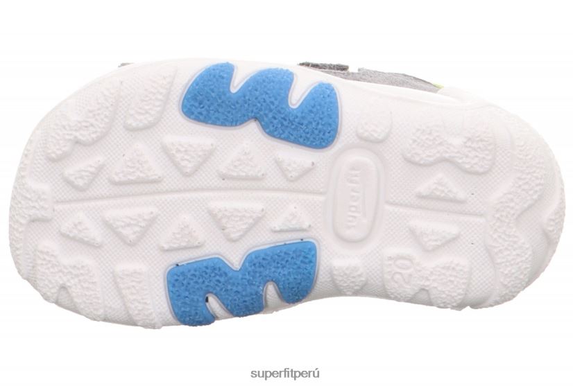educación física Superfit bebés flow - sandalia con cierre de velcro gris claro/verde claro V06L24188 sandalias