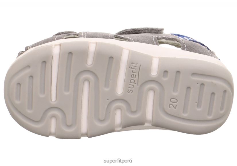 educación física Superfit bebés freddy - sandalia con cierre de velcro gris claro/azul V06L24167 sandalias
