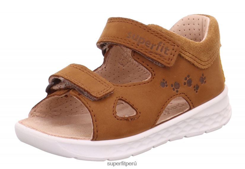 educación física Superfit bebés laguna - sandalia con cierre de velcro marrón/amarillo V06L24216 sandalias