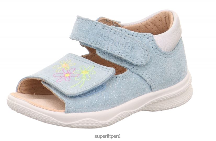 educación física Superfit bebés polly - sandalia con cierre de velcro azul claro/plata V06L24186 sandalias