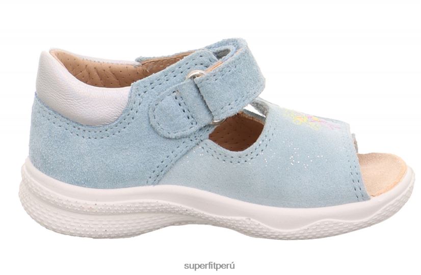 educación física Superfit bebés polly - sandalia con cierre de velcro azul claro/plata V06L24186 sandalias