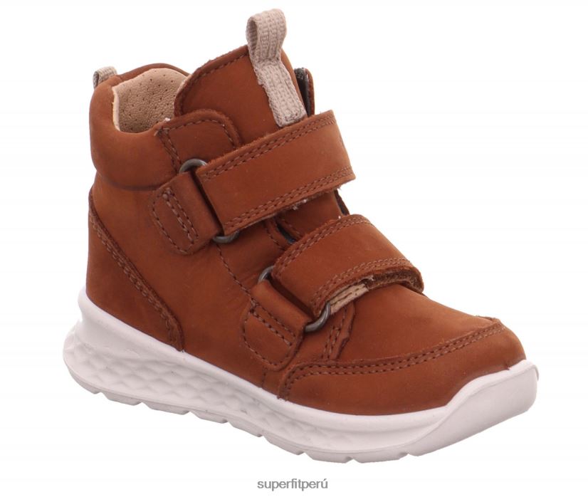 educación física Superfit bebés brisa - zapatillas altas con cierre de velcro marrón/beige V06L24405 zapatillas altas