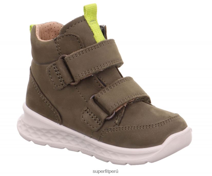 educación física Superfit bebés brisa - zapatillas altas con cierre de velcro verde V06L24417 zapatillas altas