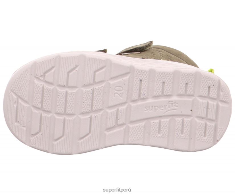 educación física Superfit bebés brisa - zapatillas altas con cierre de velcro verde V06L24417 zapatillas altas
