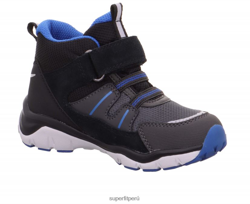 educación física Superfit bebés sport5 - zapatillas altas con cierre de velcro azul negro V06L24408 zapatillas altas