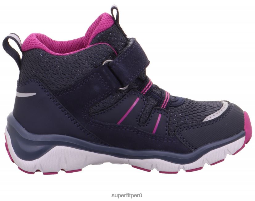 educación física Superfit bebés sport5 - zapatillas altas con cierre de velcro azul rosado V06L24388 zapatillas altas