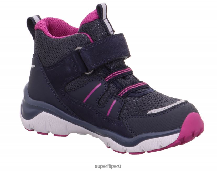 educación física Superfit bebés sport5 - zapatillas altas con cierre de velcro azul rosado V06L24388 zapatillas altas