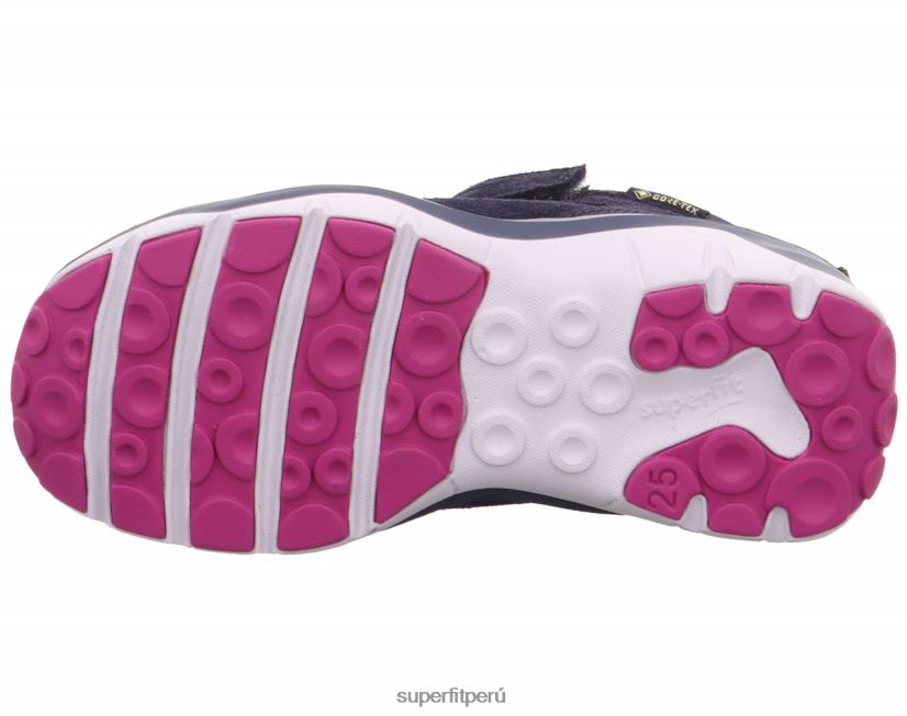 educación física Superfit bebés sport5 - zapatillas altas con cierre de velcro azul rosado V06L24388 zapatillas altas