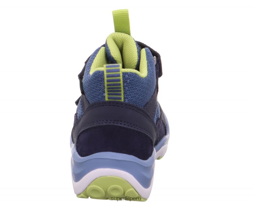 educación física Superfit bebés sport5 - zapatillas altas con cierre de velcro azul/verde claro V06L24383 zapatillas altas