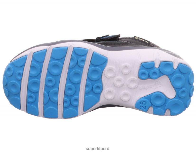 educación física Superfit bebés sport5 - zapatillas altas con cierre de velcro negro/azul claro V06L24416 zapatillas altas