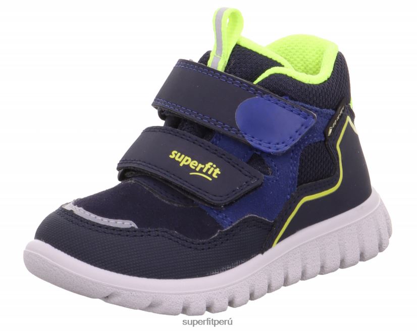 educación física Superfit bebés sport7 mini - zapatillas altas con cierre de velcro azul amarillo V06L24323 zapatillas altas