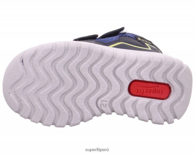 educación física Superfit bebés sport7 mini - zapatillas altas con cierre de velcro azul amarillo V06L24323 zapatillas altas
