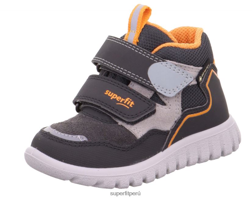 educación física Superfit bebés sport7 mini - zapatillas altas con cierre de velcro gris/naranja V06L24365 zapatillas altas