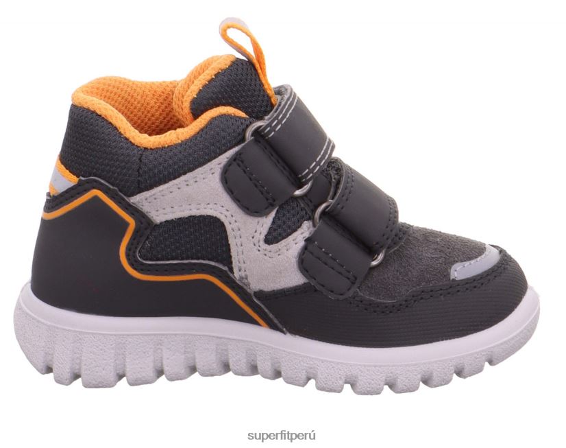 educación física Superfit bebés sport7 mini - zapatillas altas con cierre de velcro gris/naranja V06L24365 zapatillas altas