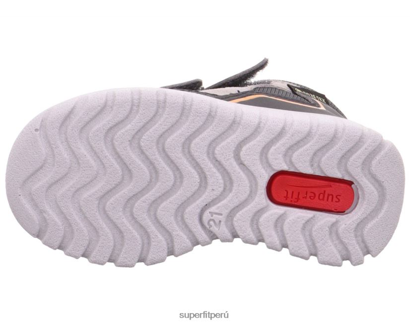 educación física Superfit bebés sport7 mini - zapatillas altas con cierre de velcro gris/naranja V06L24365 zapatillas altas