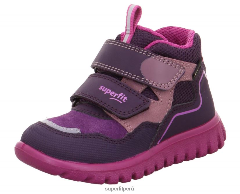 educación física Superfit bebés sport7 mini - zapatillas altas con cierre de velcro morado/rosa V06L24368 zapatillas altas