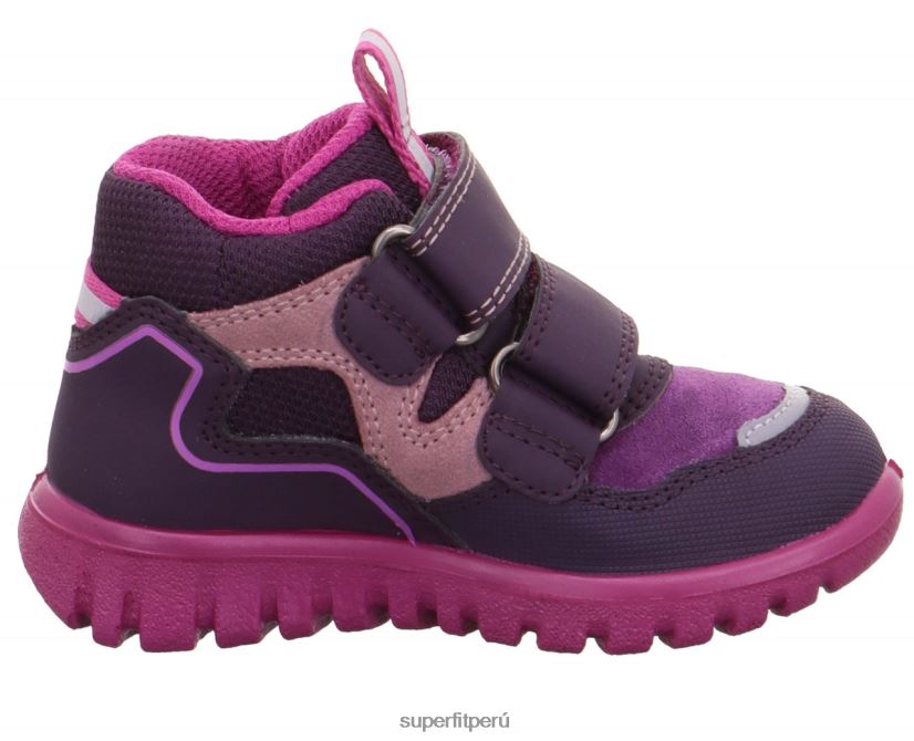 educación física Superfit bebés sport7 mini - zapatillas altas con cierre de velcro morado/rosa V06L24368 zapatillas altas