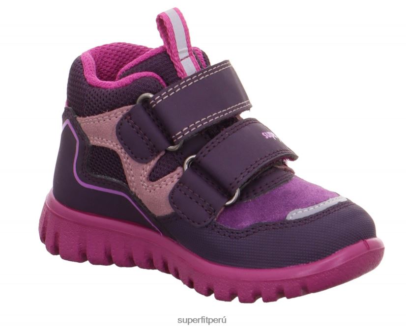 educación física Superfit bebés sport7 mini - zapatillas altas con cierre de velcro morado/rosa V06L24368 zapatillas altas