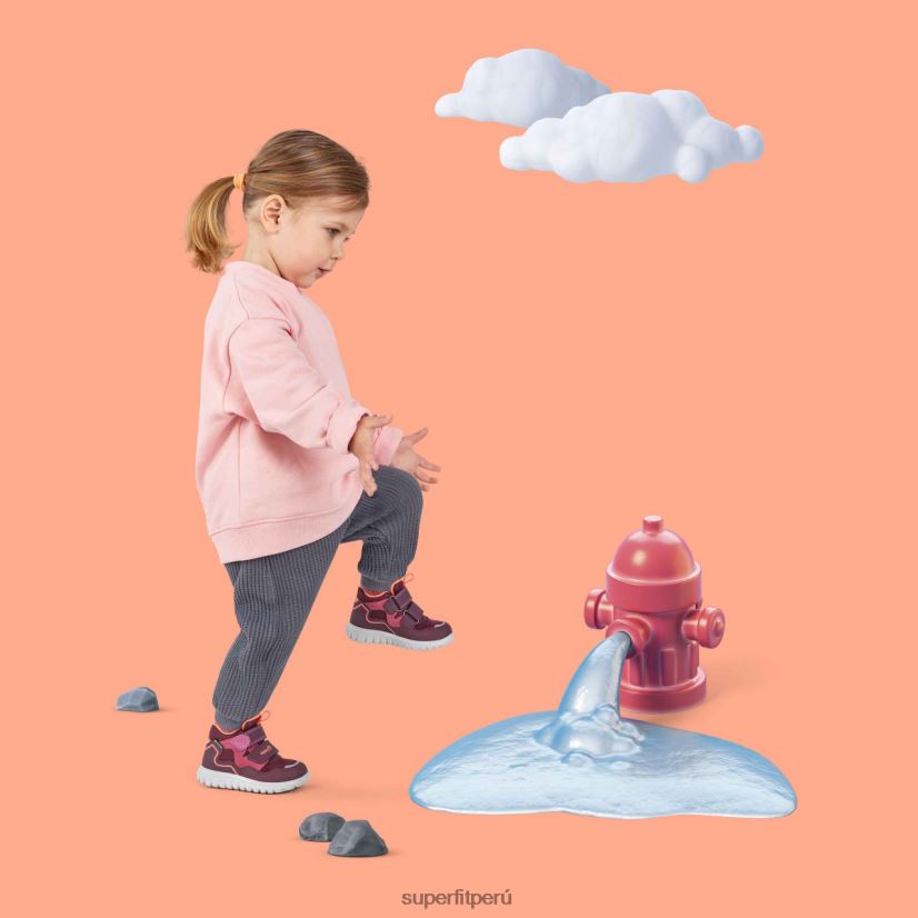 educación física Superfit bebés sport7 mini - zapatillas altas con cierre de velcro naranja roja V06L24273 zapatillas altas