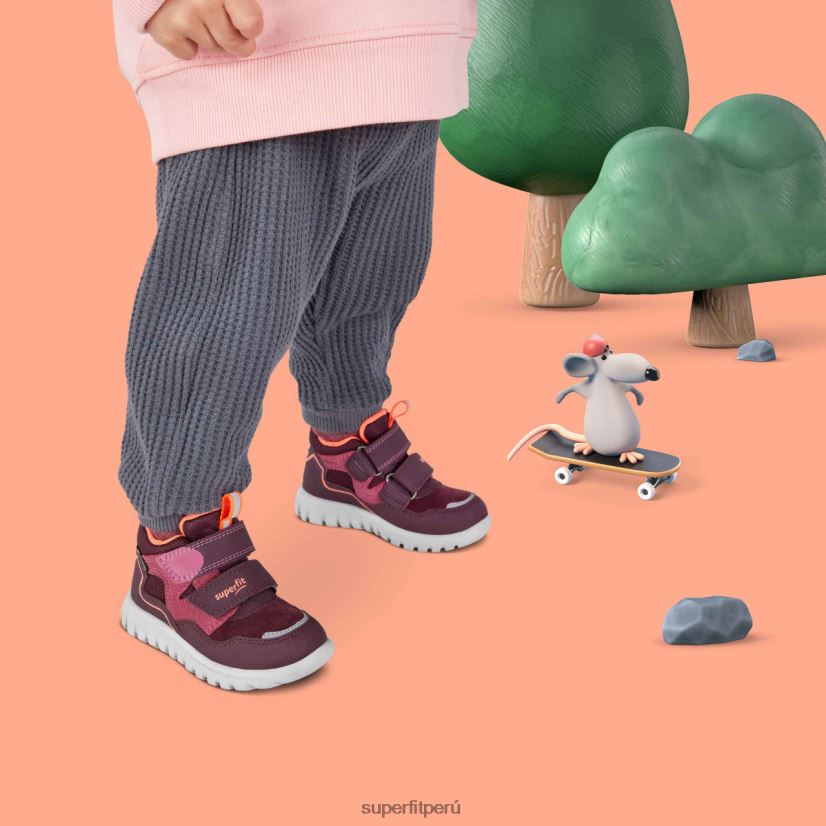 educación física Superfit bebés sport7 mini - zapatillas altas con cierre de velcro naranja roja V06L24273 zapatillas altas