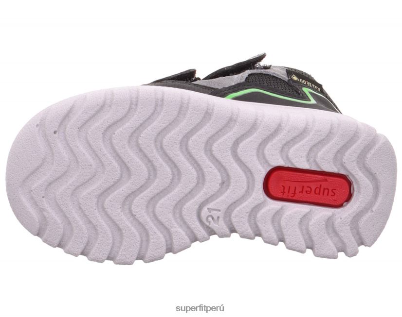 educación física Superfit bebés sport7 mini - zapatillas altas con cierre de velcro verde negro V06L24401 zapatillas altas