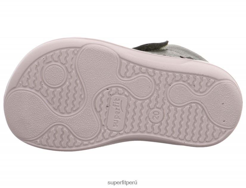 educación física Superfit bebés superfree - zapatillas altas con cierre de velcro verde V06L24372 zapatillas altas