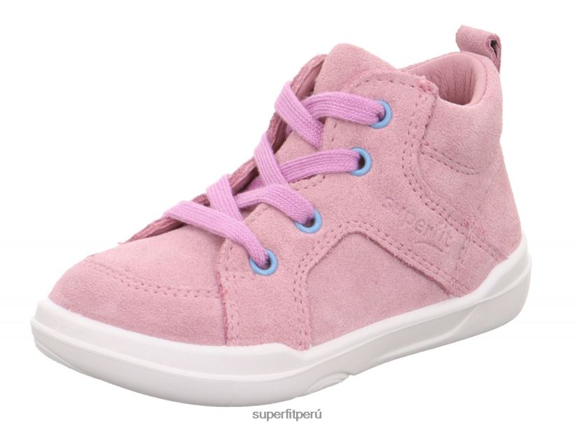 educación física Superfit bebés superfree - zapatillas altas con cordones rosa V06L24242 zapatillas altas