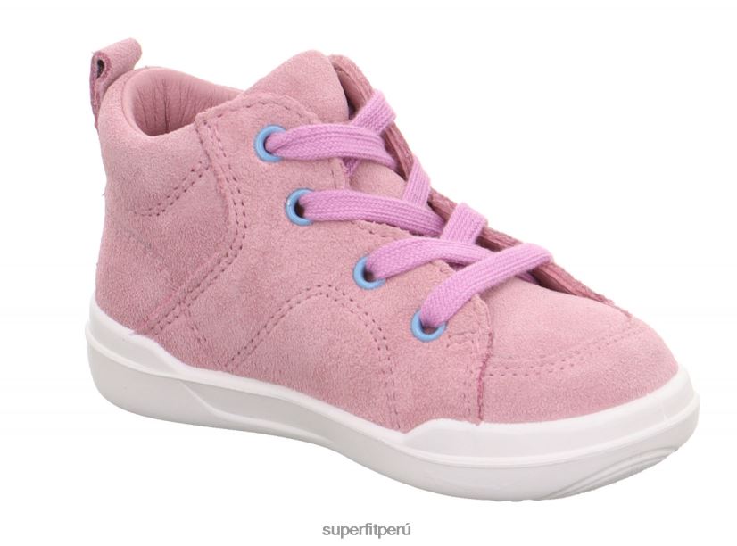 educación física Superfit bebés superfree - zapatillas altas con cordones rosa V06L24242 zapatillas altas
