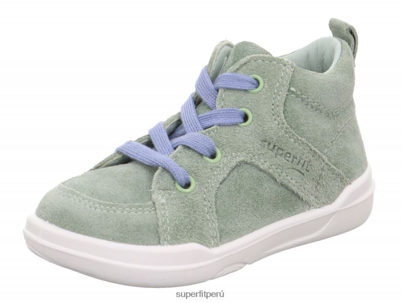 educación física Superfit bebés superfree - zapatillas altas con cordones verde claro/azul V06L24248 zapatillas altas