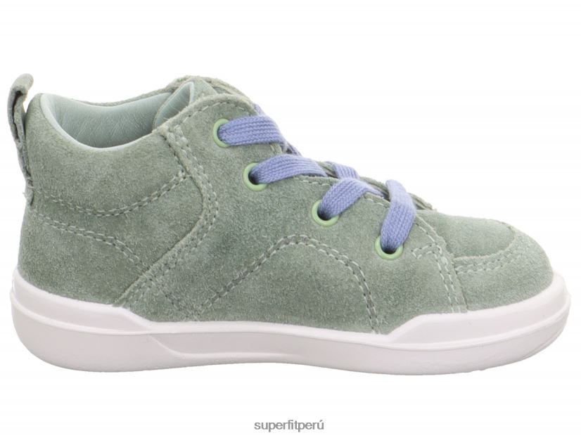 educación física Superfit bebés superfree - zapatillas altas con cordones verde claro/azul V06L24248 zapatillas altas