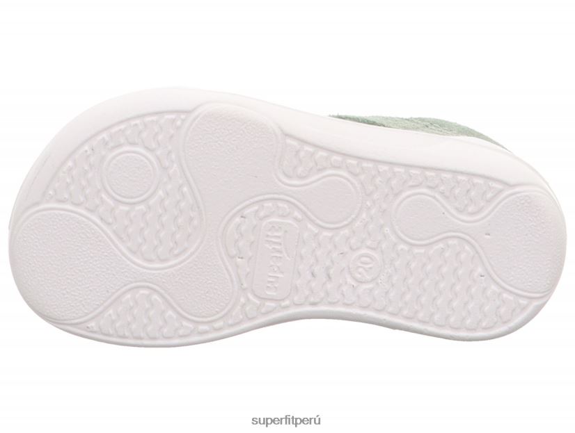educación física Superfit bebés superfree - zapatillas altas con cordones verde claro/azul V06L24248 zapatillas altas