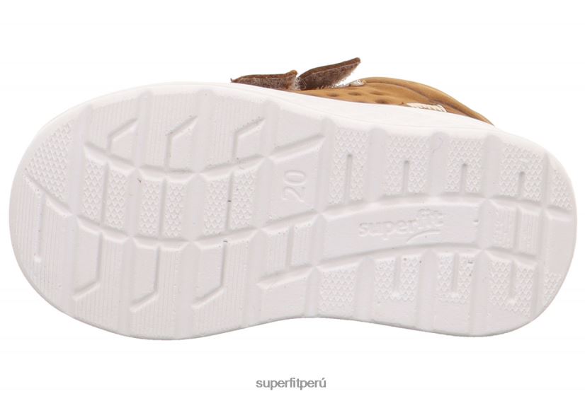 educación física Superfit bebés brisa - zapatillas bajas con cierre de velcro marrón/amarillo V06L24318 zapatillas bajas