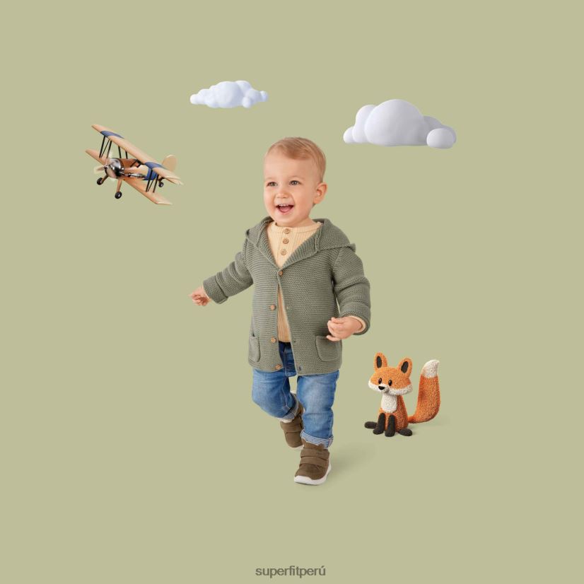 educación física Superfit bebés brisa - zapatillas bajas con cierre de velcro verde V06L24424 zapatillas bajas