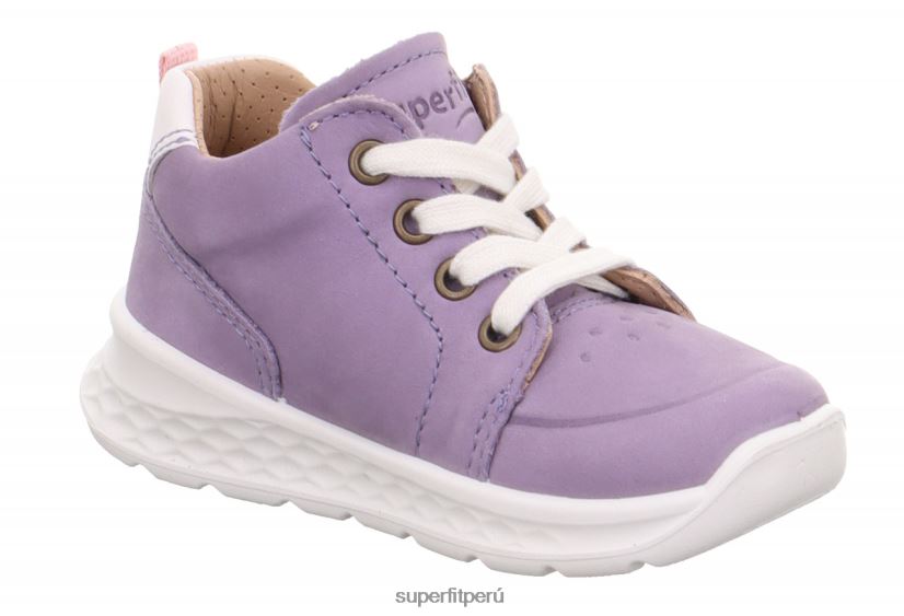 educación física Superfit bebés brisa - zapatillas bajas con cordones morado/rosa V06L24305 zapatillas bajas