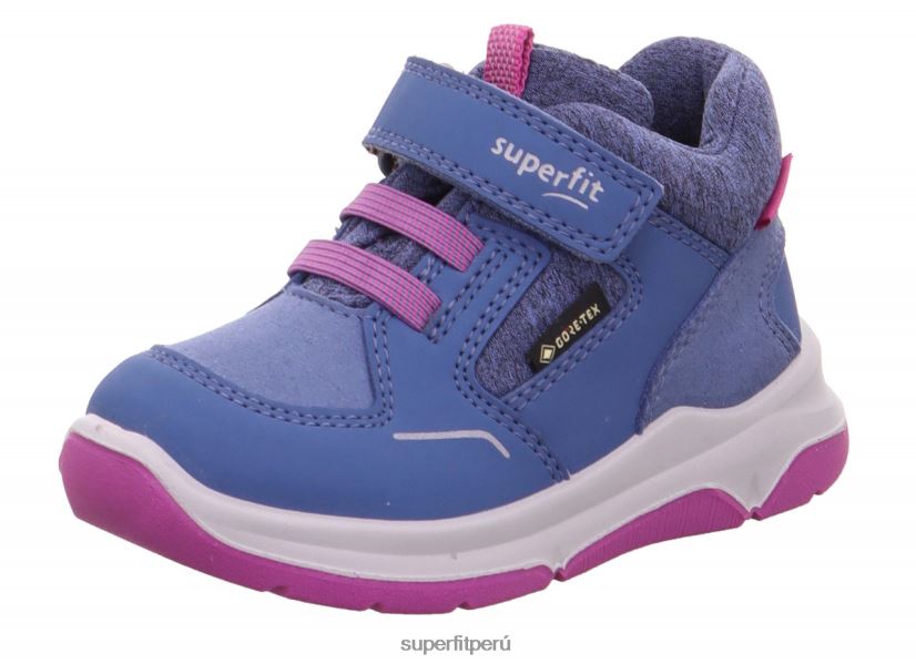educación física Superfit bebés cooper - zapatillas bajas con cierre de velcro azul rosado V06L24370 zapatillas bajas
