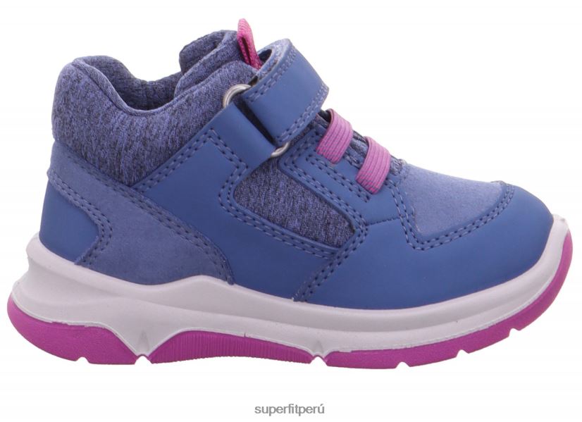 educación física Superfit bebés cooper - zapatillas bajas con cierre de velcro azul rosado V06L24370 zapatillas bajas