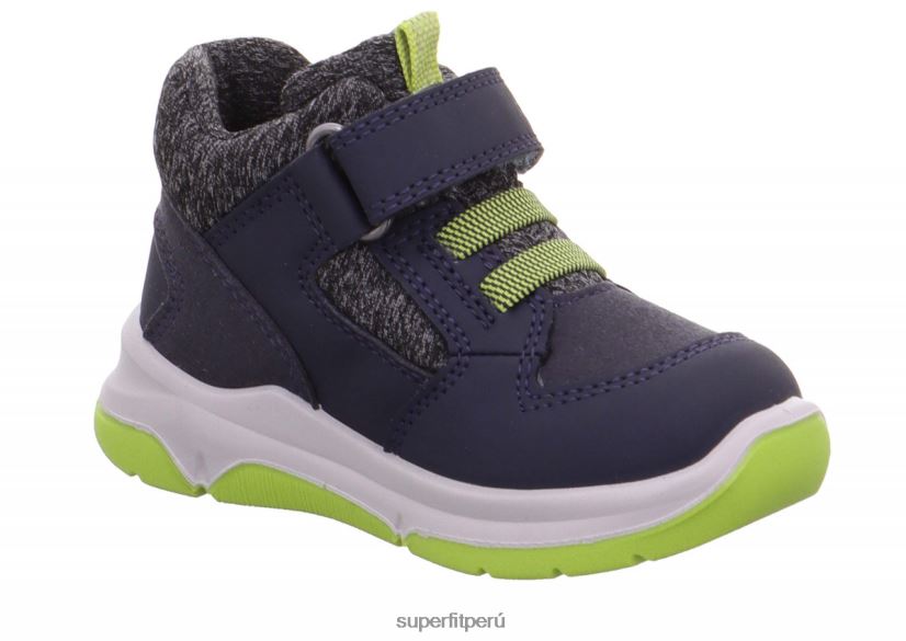 educación física Superfit bebés cooper - zapatillas bajas con cierre de velcro azul/verde claro V06L24432 zapatillas bajas
