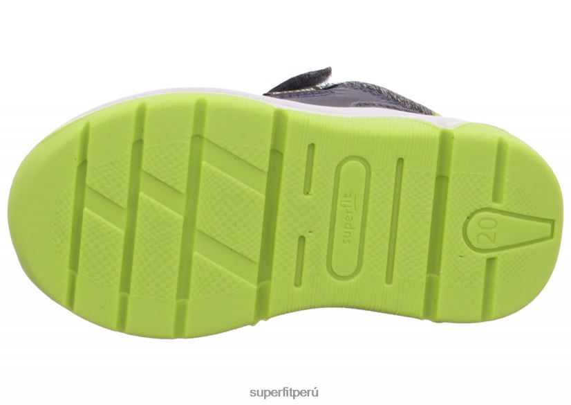 educación física Superfit bebés cooper - zapatillas bajas con cierre de velcro azul/verde claro V06L24432 zapatillas bajas