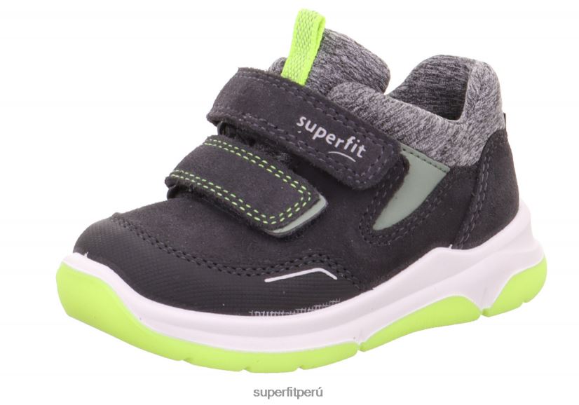 educación física Superfit bebés cooper - zapatillas bajas con cierre de velcro gris/amarillo V06L24286 zapatillas bajas