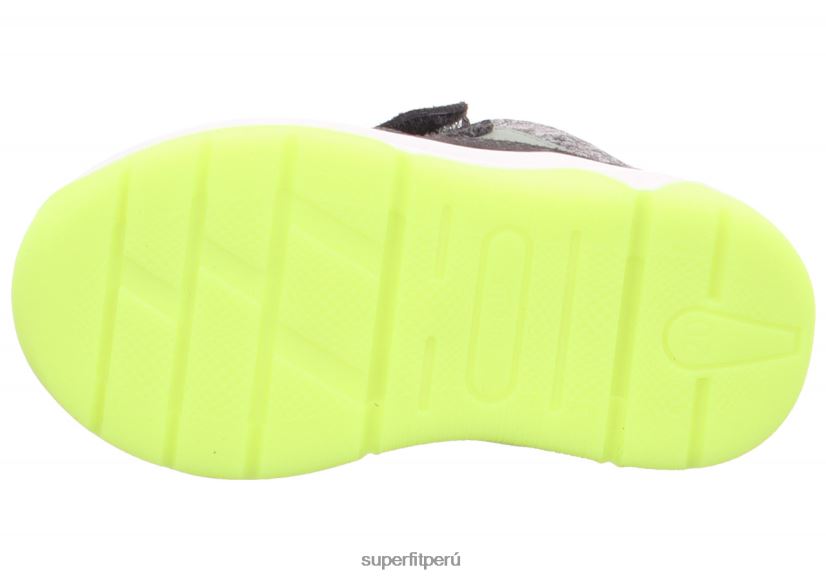 educación física Superfit bebés cooper - zapatillas bajas con cierre de velcro gris/amarillo V06L24286 zapatillas bajas