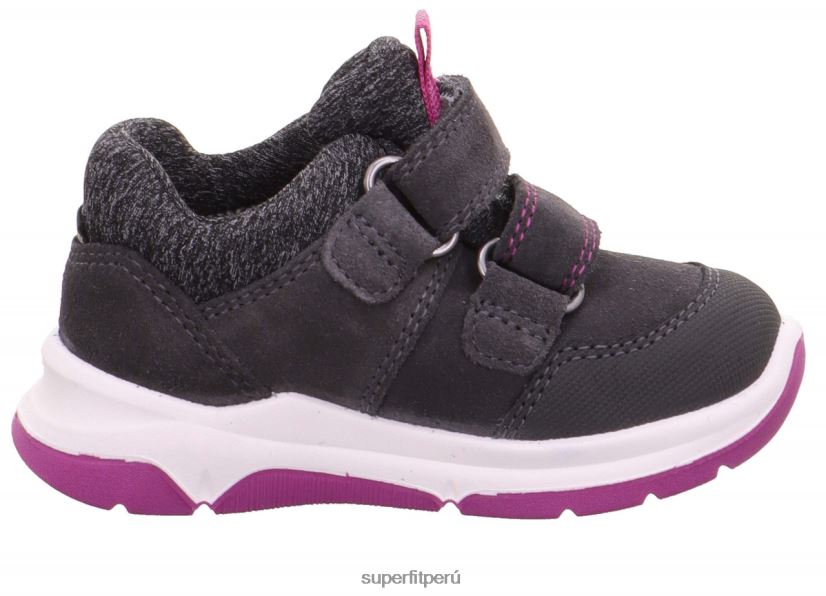 educación física Superfit bebés cooper - zapatillas bajas con cierre de velcro gris/rosa V06L24367 zapatillas bajas
