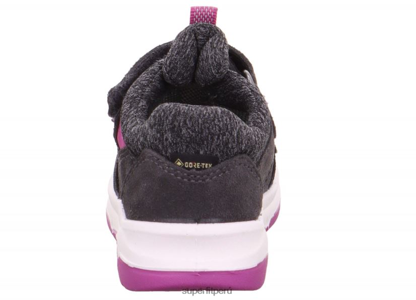 educación física Superfit bebés cooper - zapatillas bajas con cierre de velcro gris/rosa V06L24367 zapatillas bajas