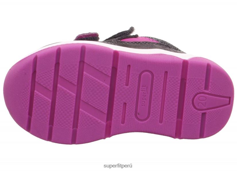 educación física Superfit bebés cooper - zapatillas bajas con cierre de velcro gris/rosa V06L24367 zapatillas bajas