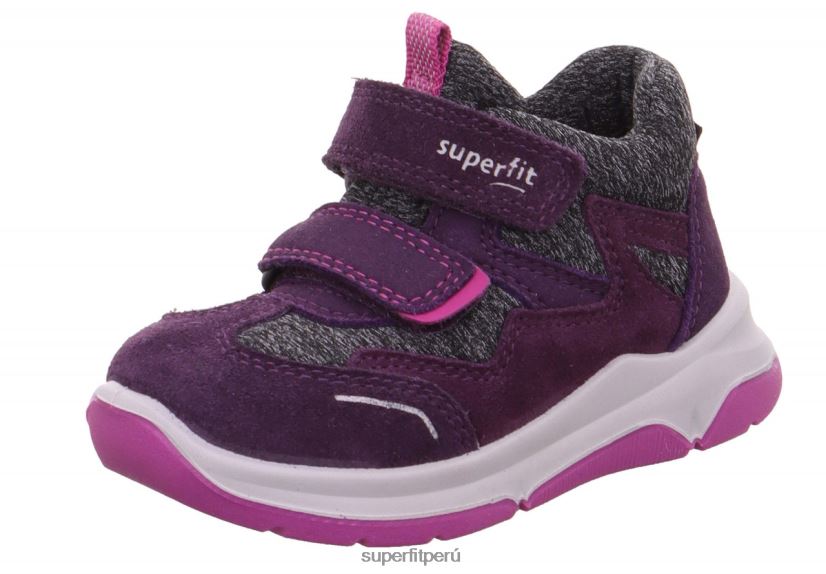 educación física Superfit bebés cooper - zapatillas bajas con cierre de velcro morado/rosa V06L24382 zapatillas bajas