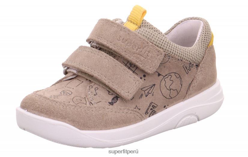 educación física Superfit bebés lillo - zapatillas bajas con cierre de velcro beis/amarillo V06L24313 zapatillas bajas