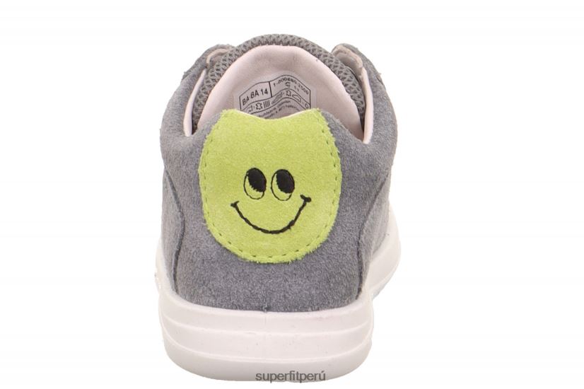 educación física Superfit bebés lillo - zapatillas bajas con cordones gris claro/verde V06L24350 zapatillas bajas