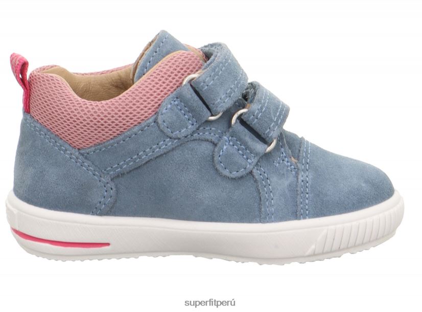 educación física Superfit bebés moppy - zapatillas bajas con cierre de velcro azul rosado V06L24342 zapatillas bajas