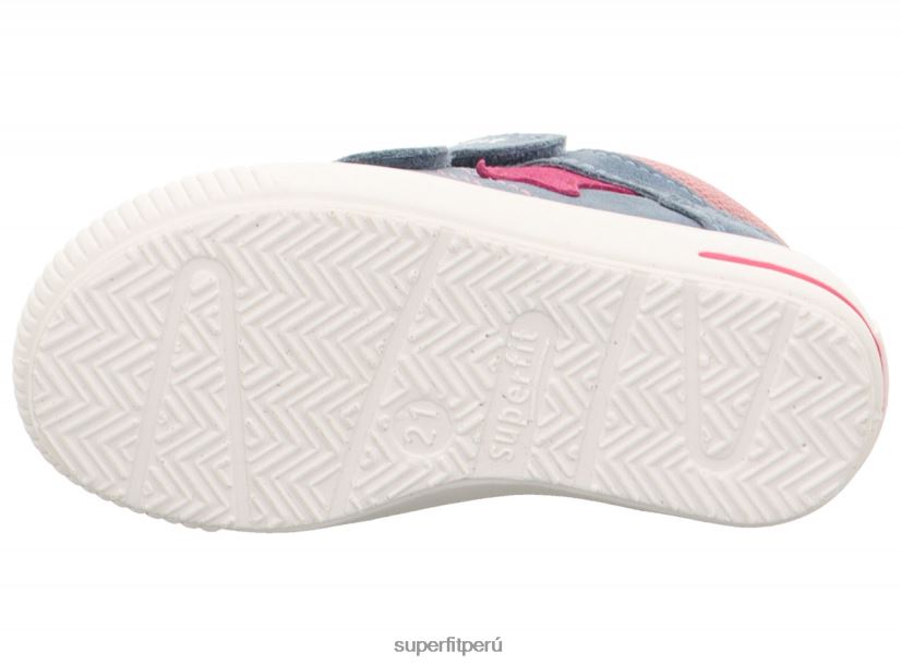 educación física Superfit bebés moppy - zapatillas bajas con cierre de velcro azul rosado V06L24342 zapatillas bajas